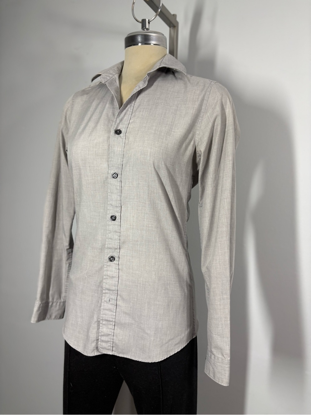 H&M Slim Fit Light Gray Dress Shirt